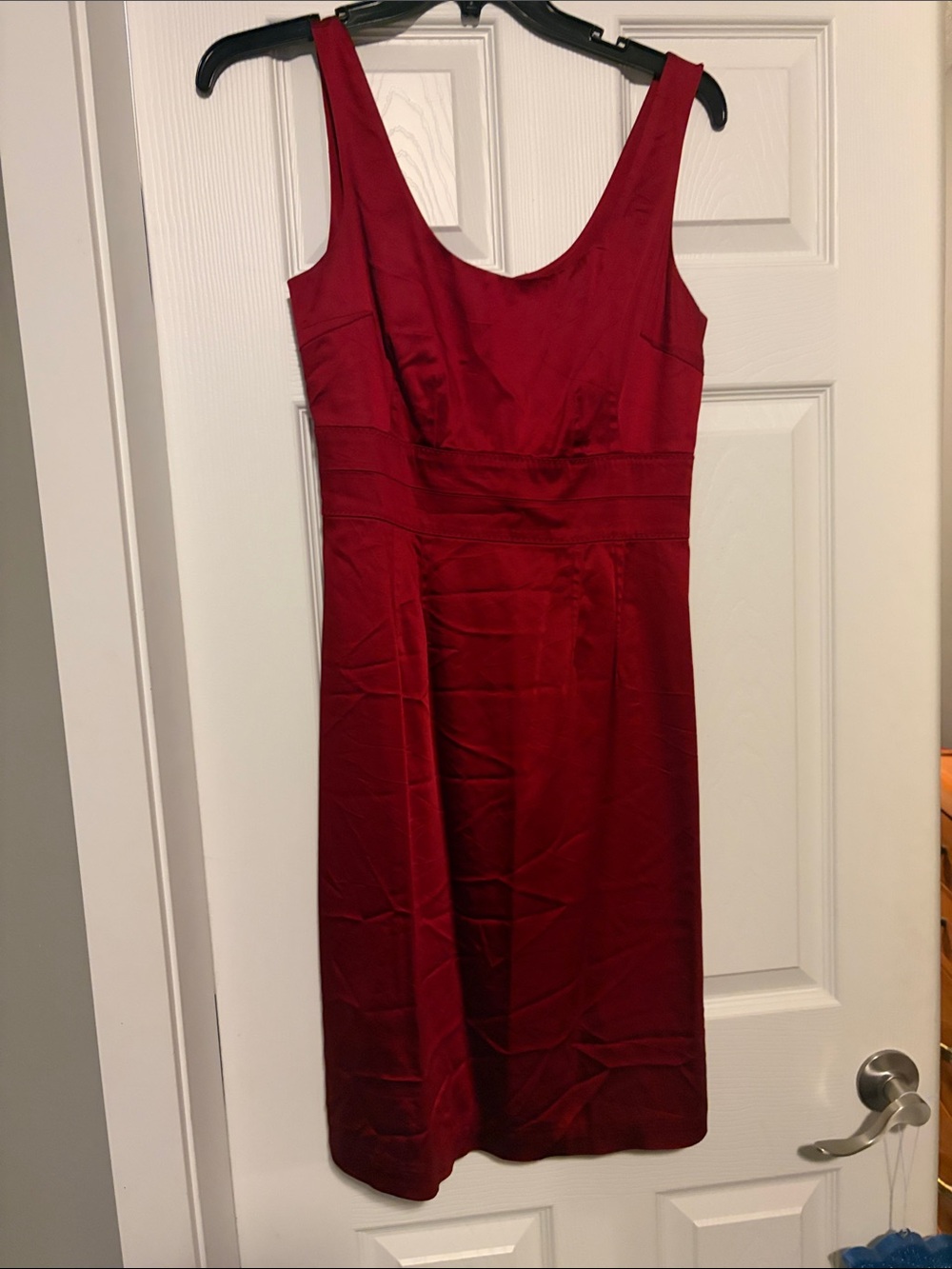 Classic Red Sleeveless A-Line Dress